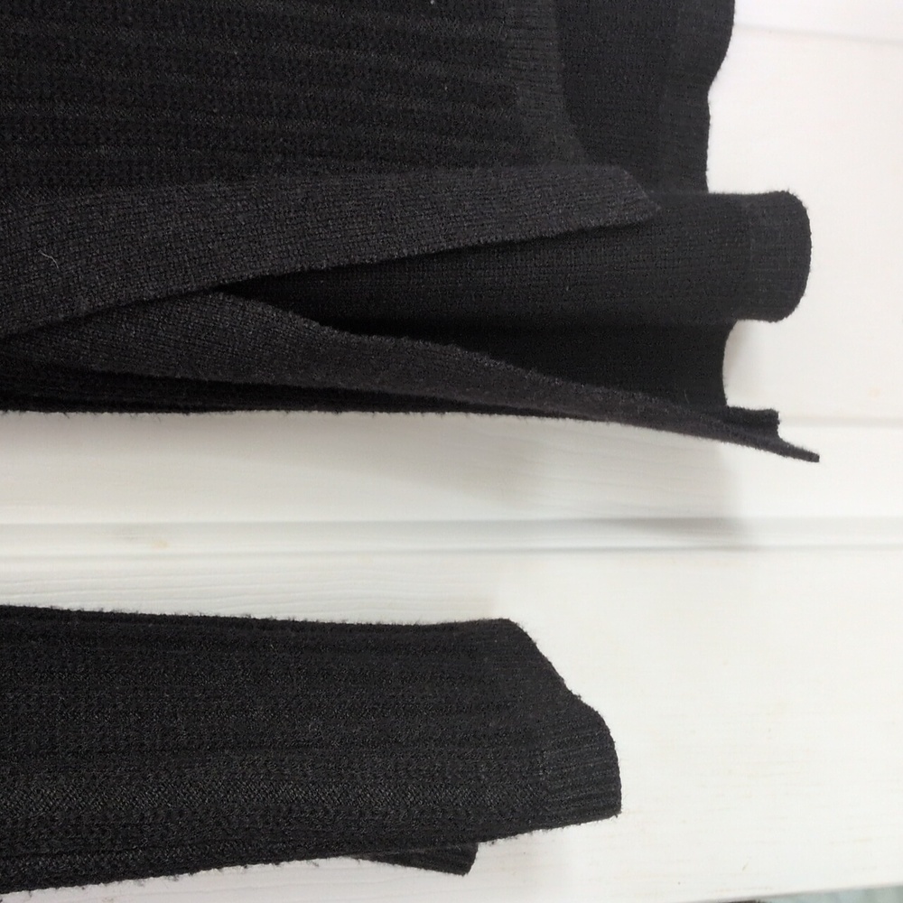 Smartwool Shadow Pine V Neck Sweater Womens Size Small Tunic Length Black Ribbed - Picture 6 of 9